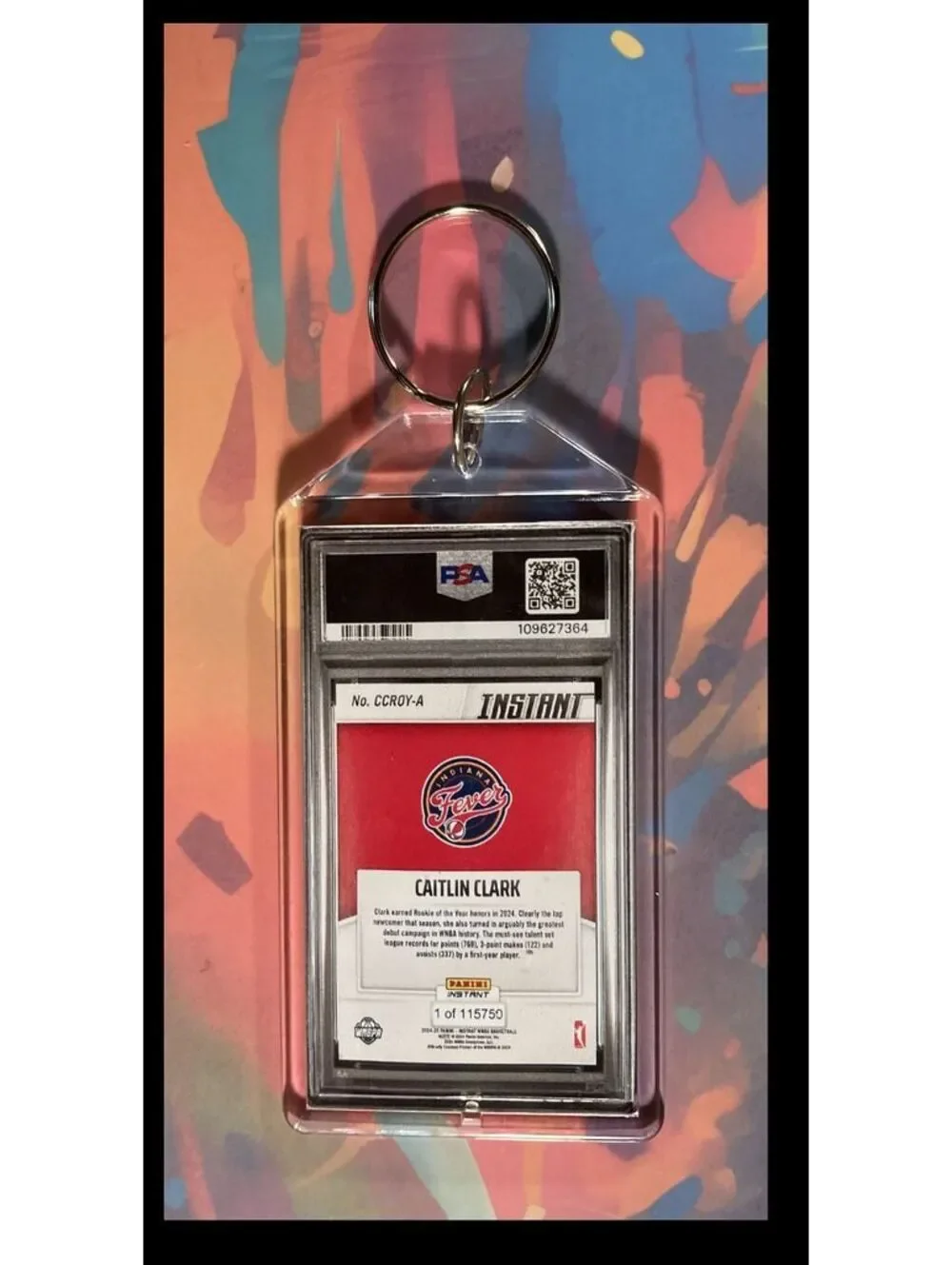 3019 Caitlin Clark 2024 Panini ROY Custom Keychain - A Great Gift